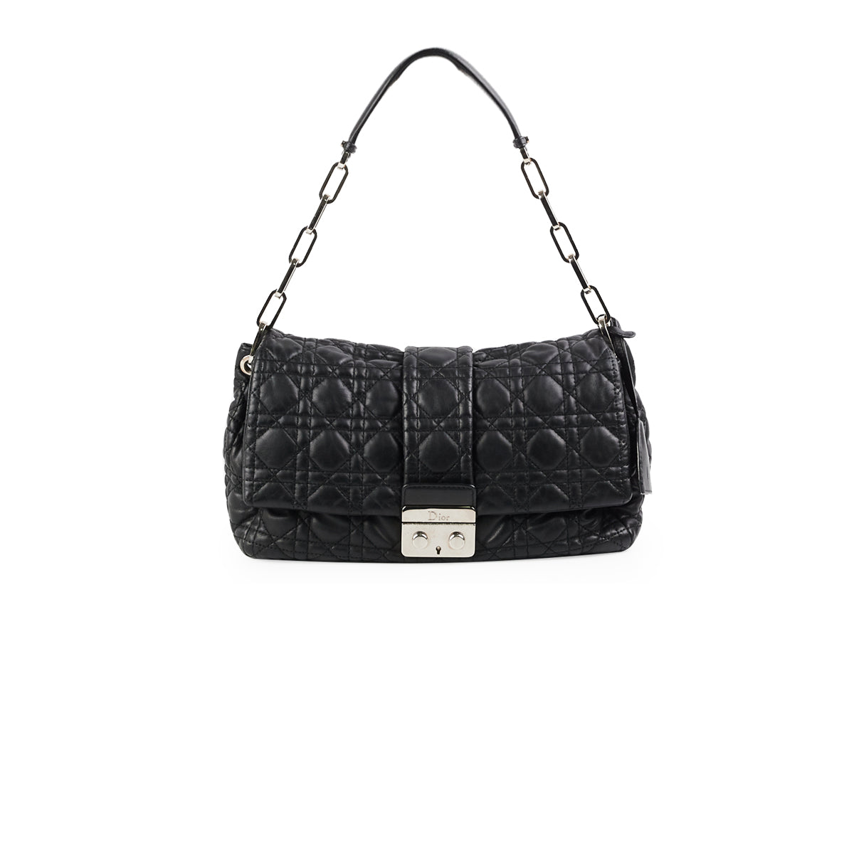 Dior Cannage Lock Bag Black