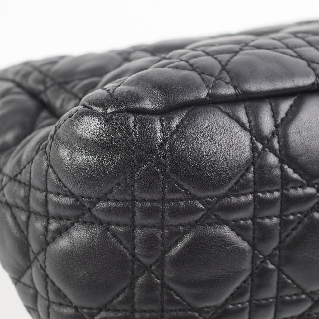 Dior Cannage Lock Bag Black