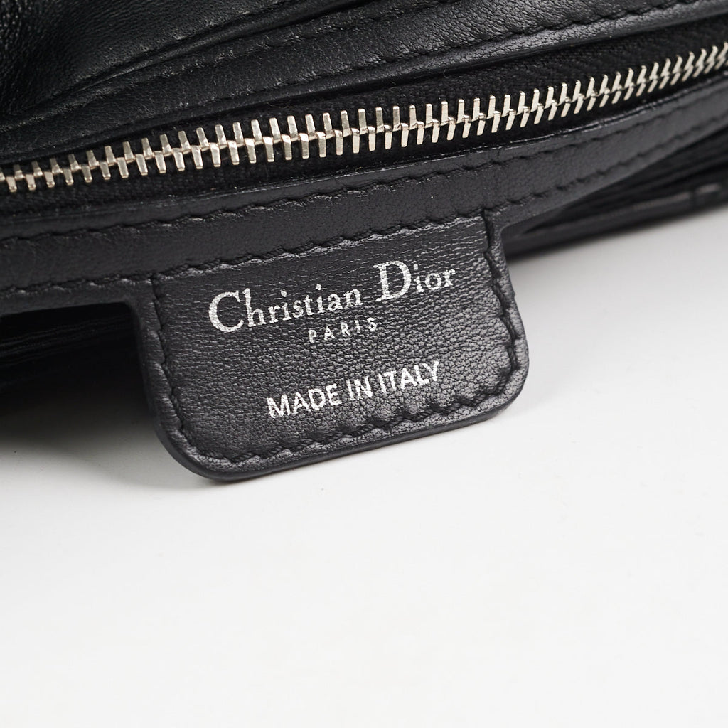 Dior Cannage Lock Bag Black
