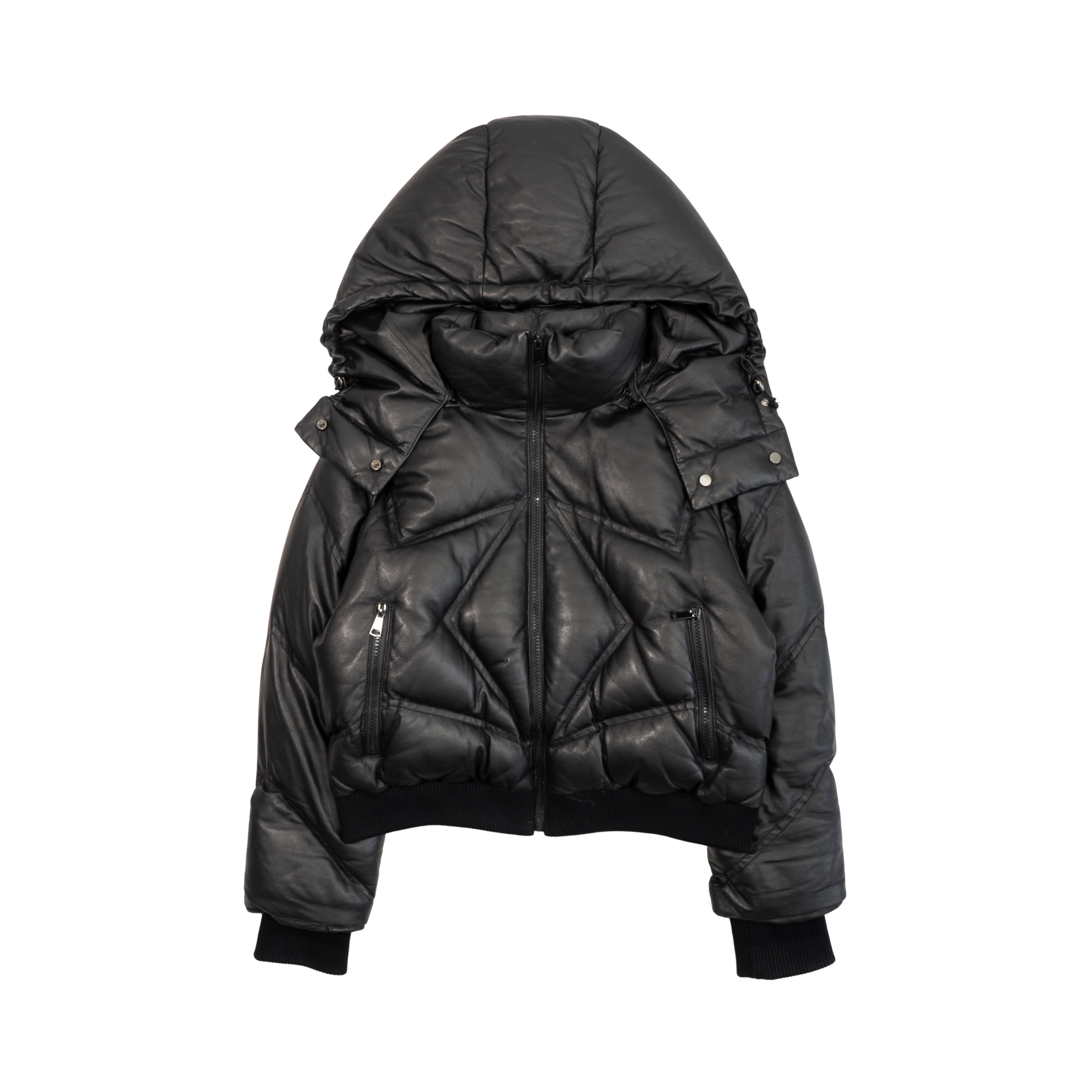 Camellia Quilted Leather Bomber Jacket - Women's S