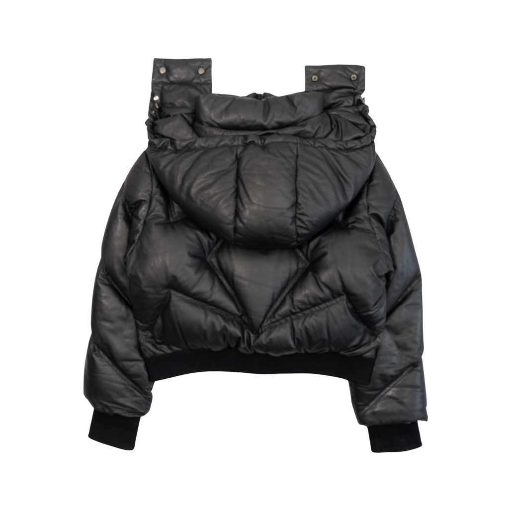 Camellia Quilted Leather Bomber Jacket - Women's S