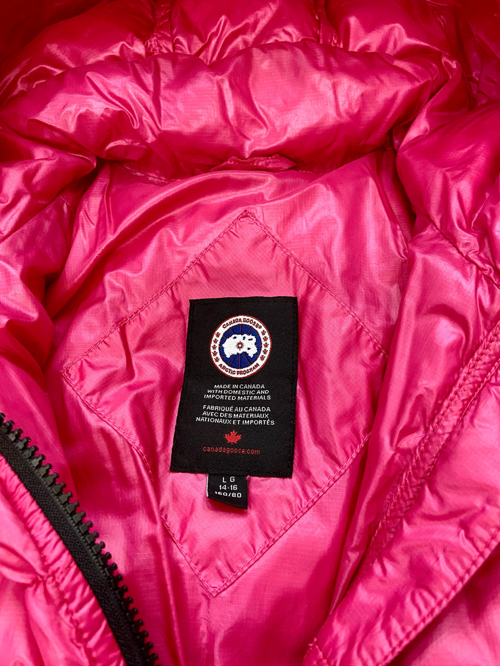 CANADA GOOSE RASPBERRY PINK GIRLS COAT