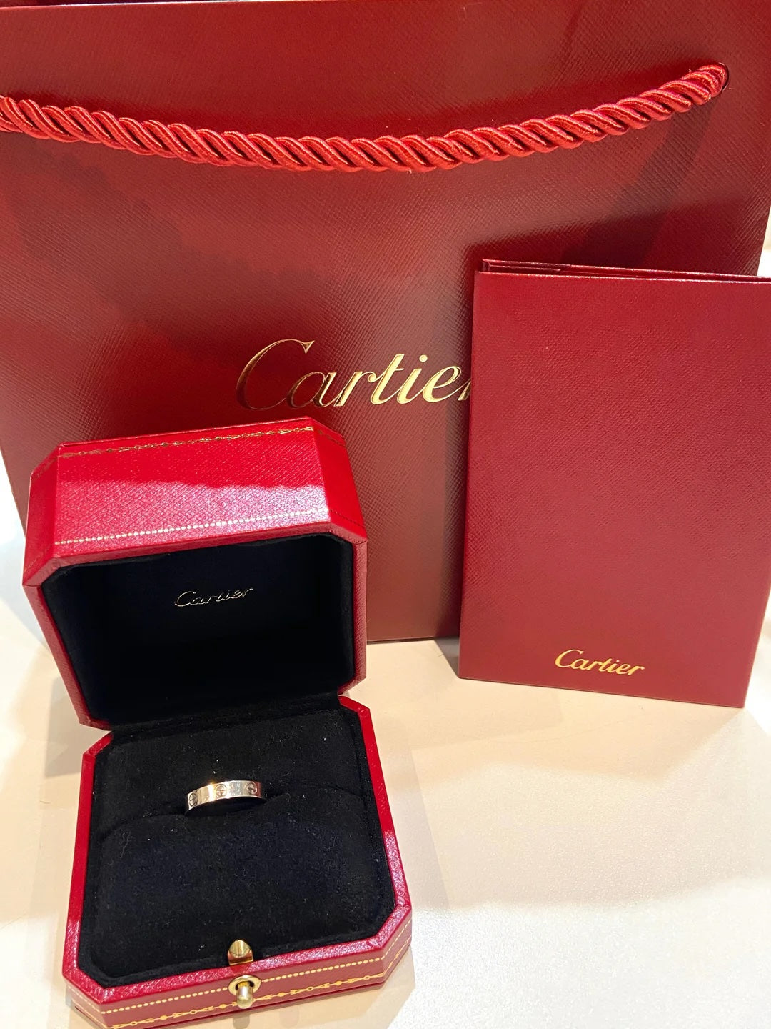 CARTIER 18K WHITE GOLD LOVE RING