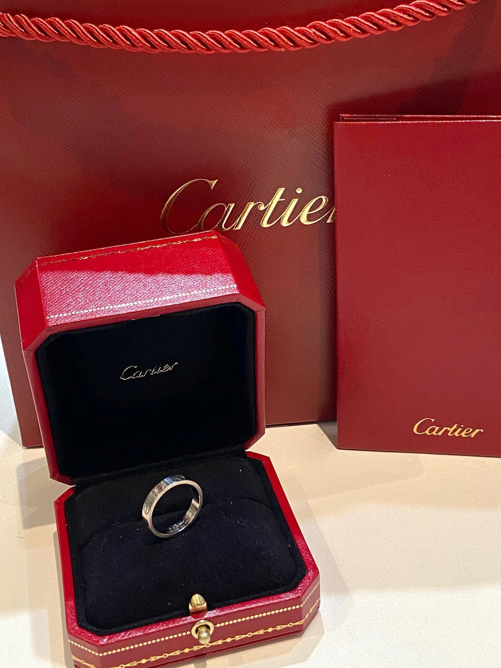 CARTIER 18K WHITE GOLD LOVE RING