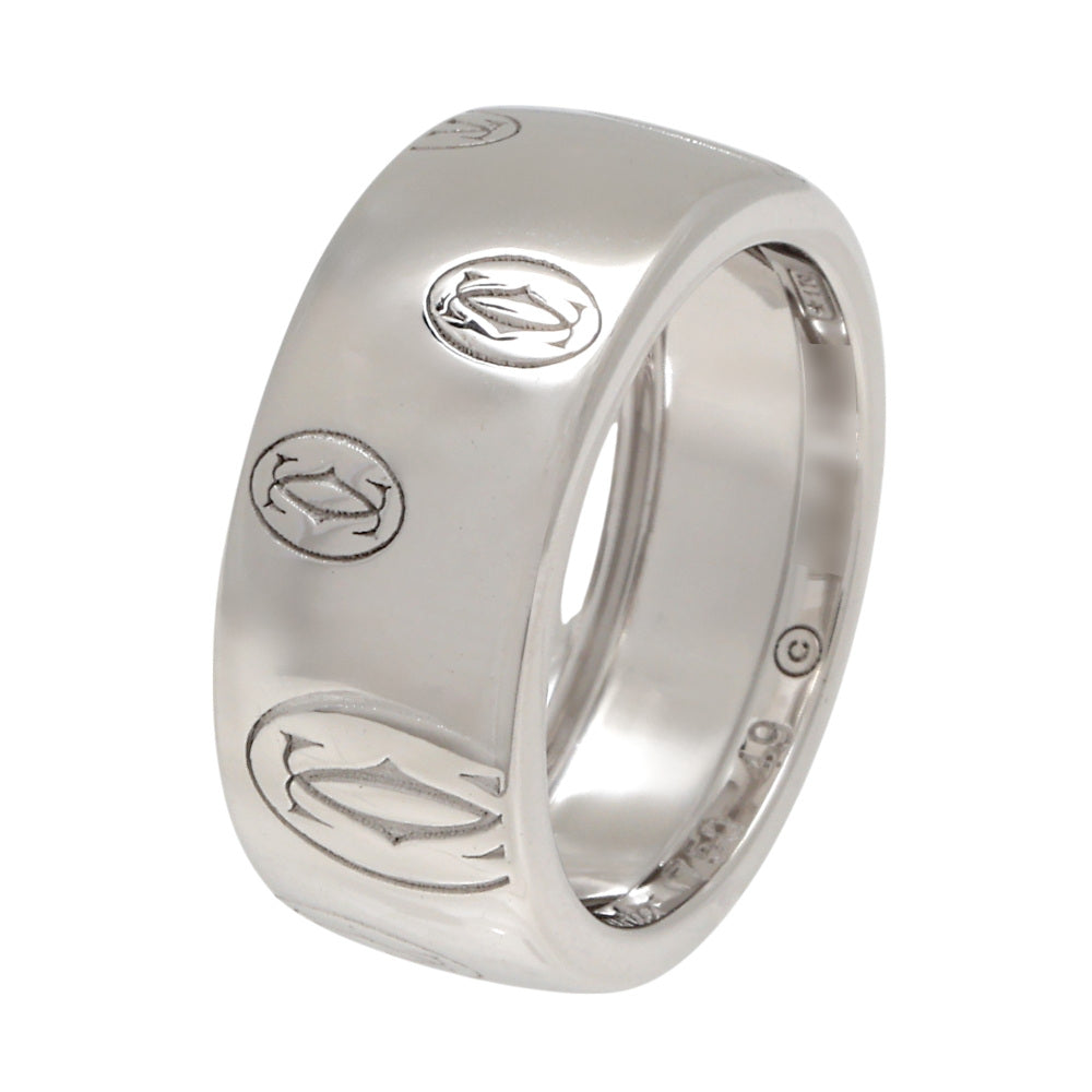 CARTIER 18K WHITE GOLD HAPPY BIRTHDAY RING
