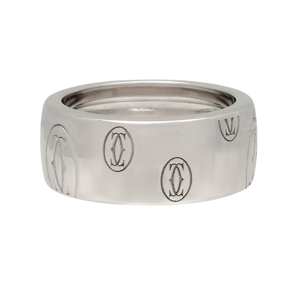 CARTIER 18K WHITE GOLD HAPPY BIRTHDAY RING