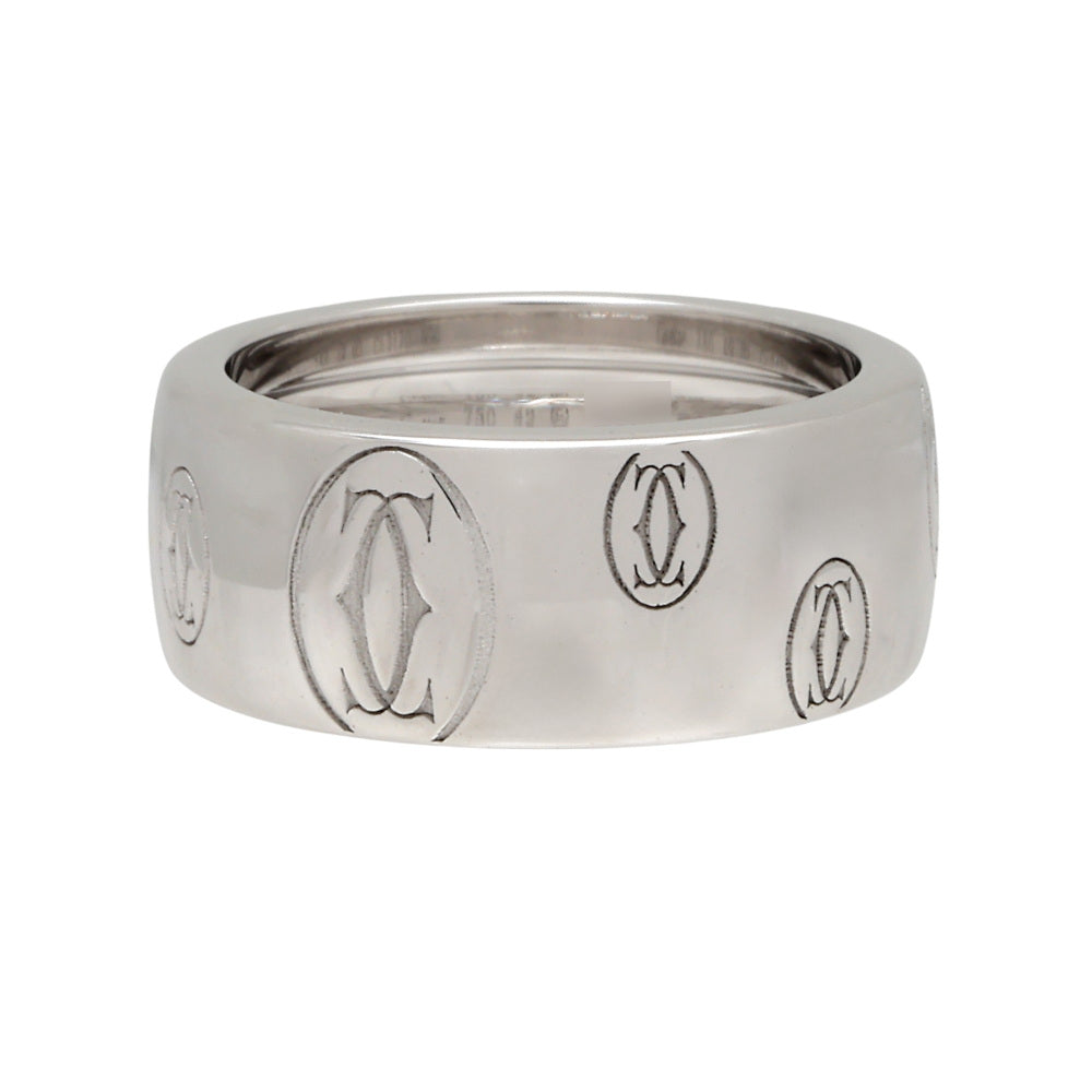 CARTIER 18K WHITE GOLD HAPPY BIRTHDAY RING