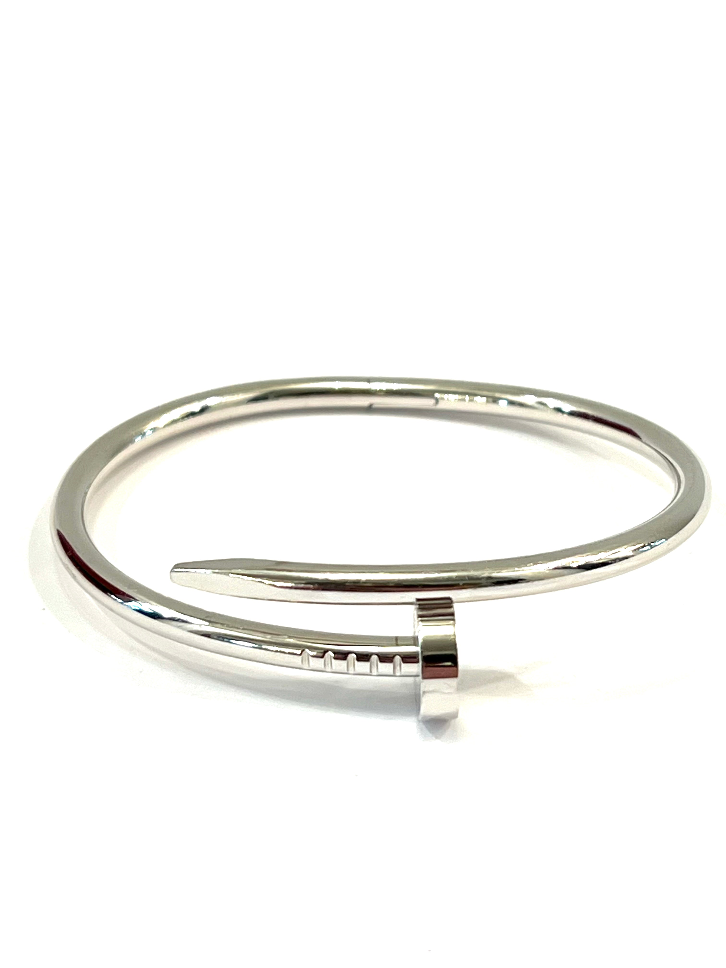 CARTIER JUSTE UN CLOU 18K WHITE GOLD BRACELET