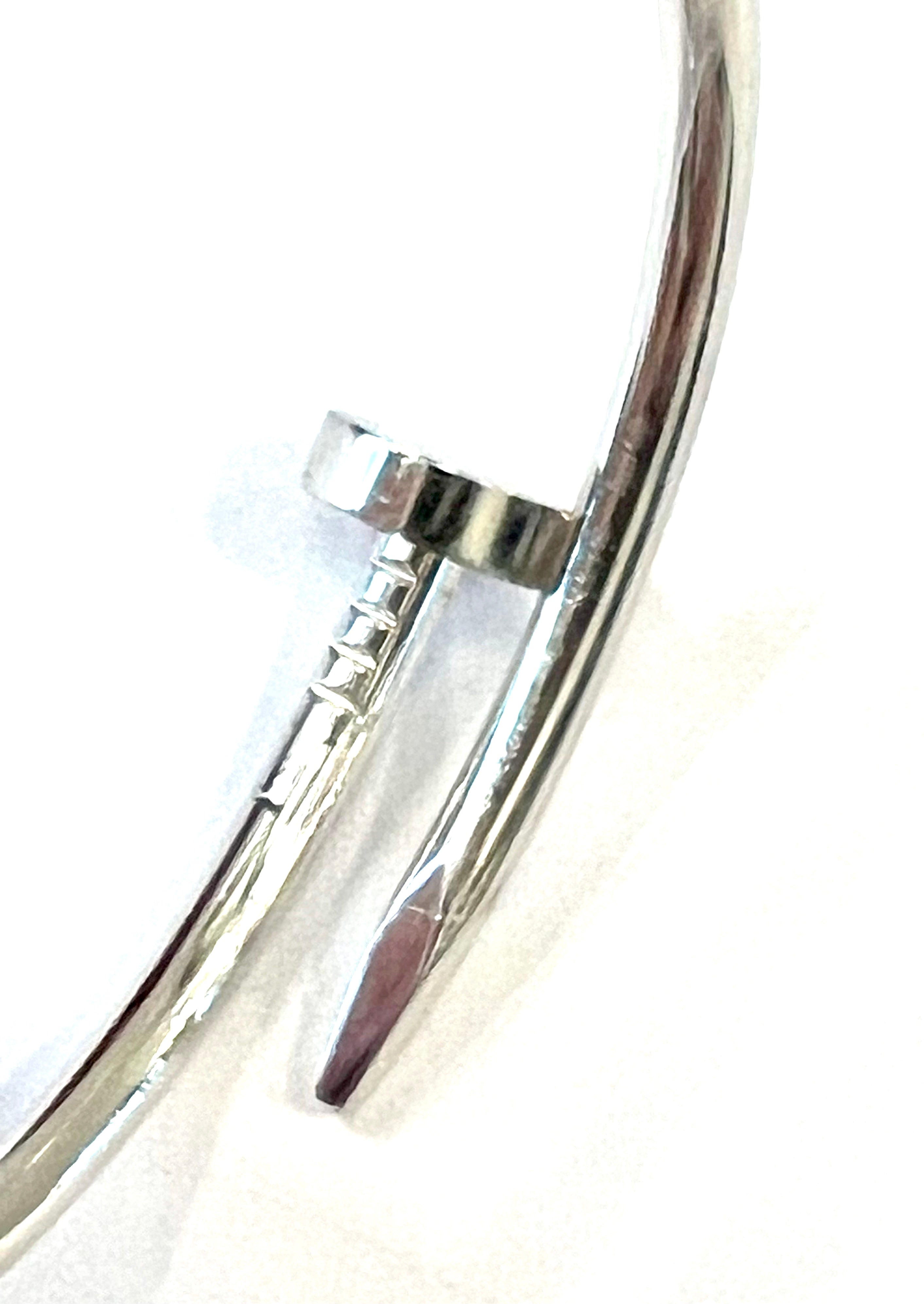 CARTIER JUSTE UN CLOU 18K WHITE GOLD BRACELET