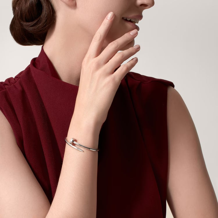 CARTIER JUSTE UN CLOU 18K WHITE GOLD BRACELET