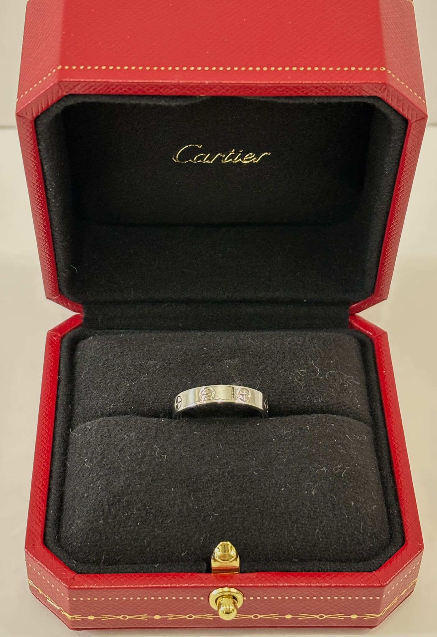 CARTIER 18K WHITE GOLD LOVE RING