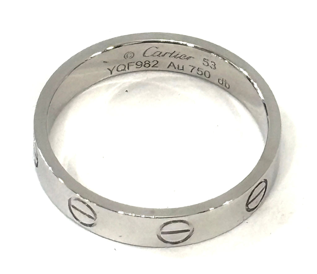 CARTIER 18K WHITE GOLD LOVE RING