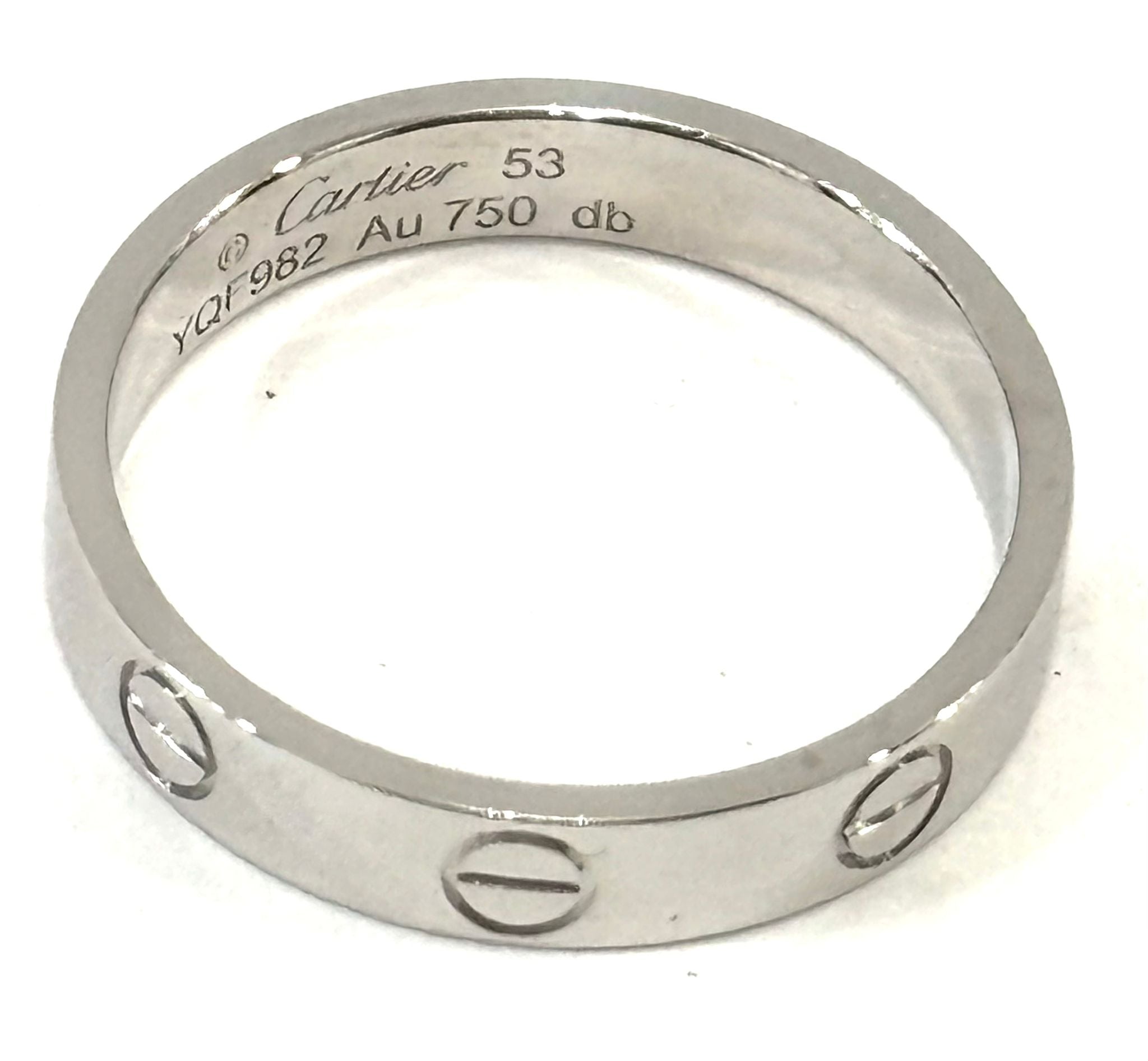 CARTIER 18K WHITE GOLD LOVE RING