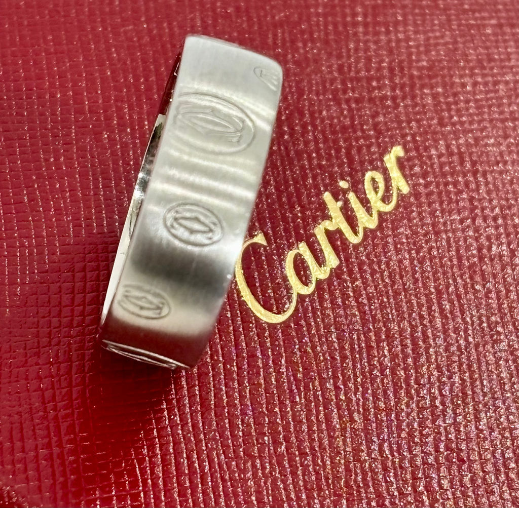 CARTIER 18K WHITE GOLD HAPPY BIRTHDAY RING