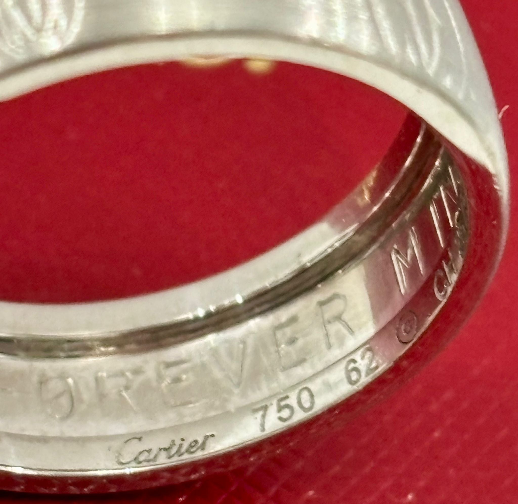 CARTIER 18K WHITE GOLD HAPPY BIRTHDAY RING