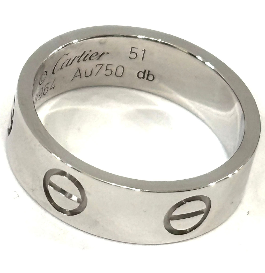 CARTIER 18K WHITE GOLD 5.5MM LOVE RING