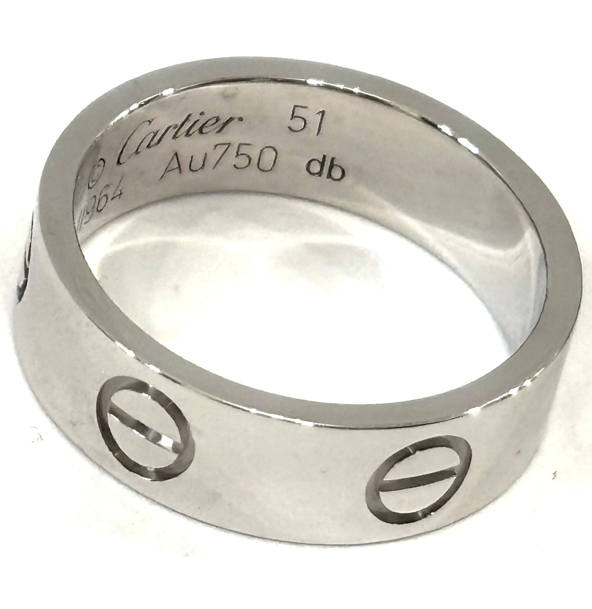CARTIER 18K WHITE GOLD 5.5MM LOVE RING