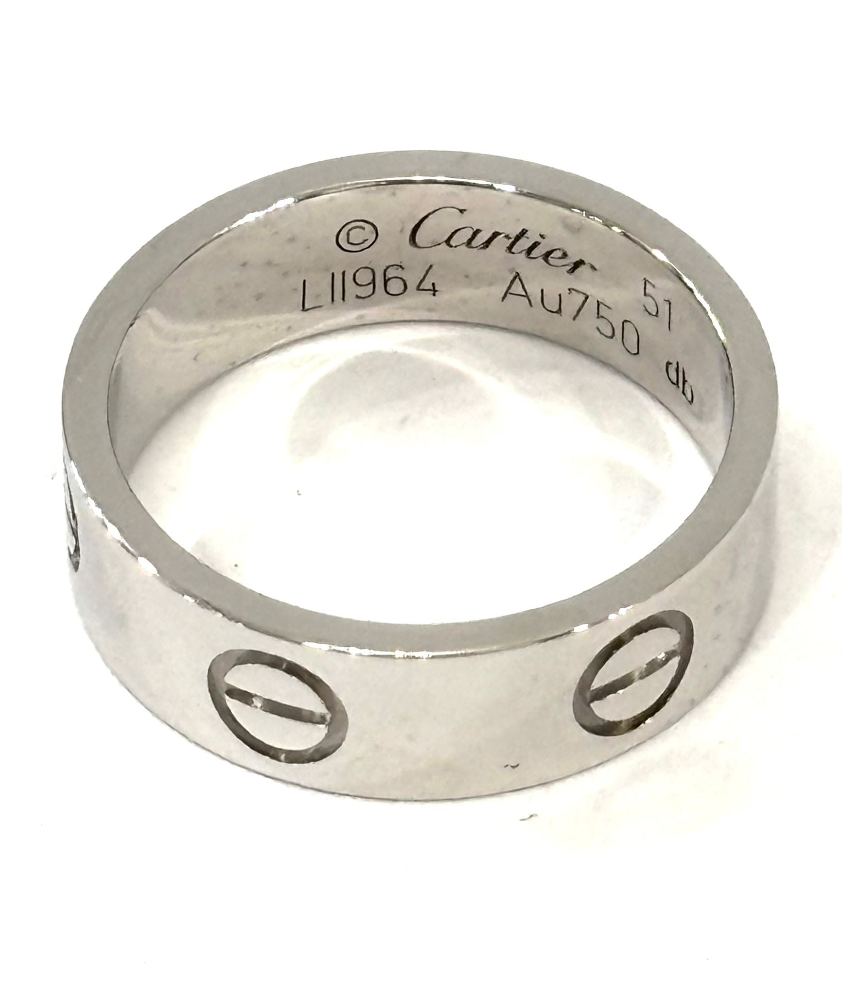 CARTIER 18K WHITE GOLD 5.5MM LOVE RING