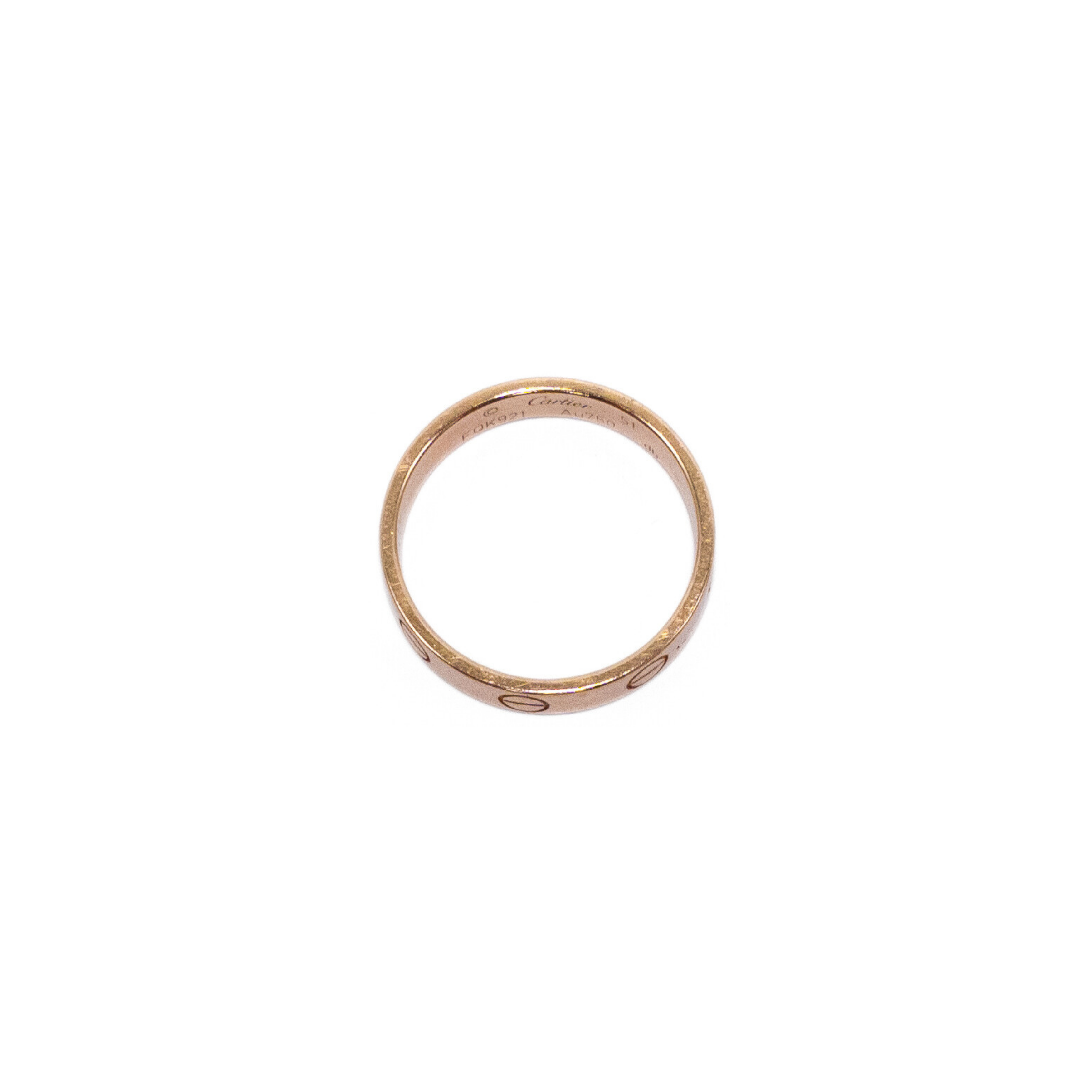 Cartier 18k Rose Gold 'Love' Ring - 51