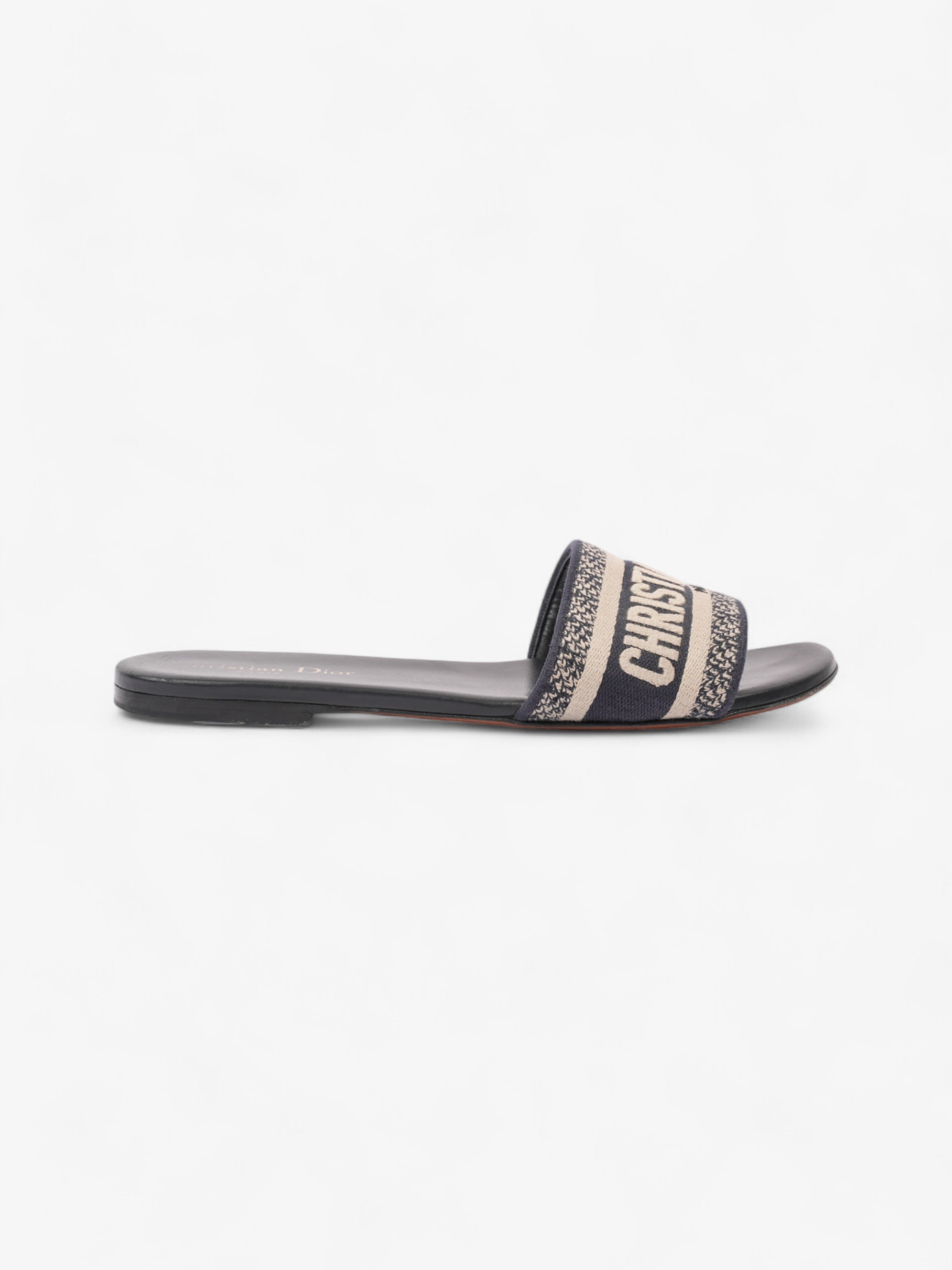 Christian Dior DWAY Slides Navy / Beige  Canvas EU 39 UK 6
