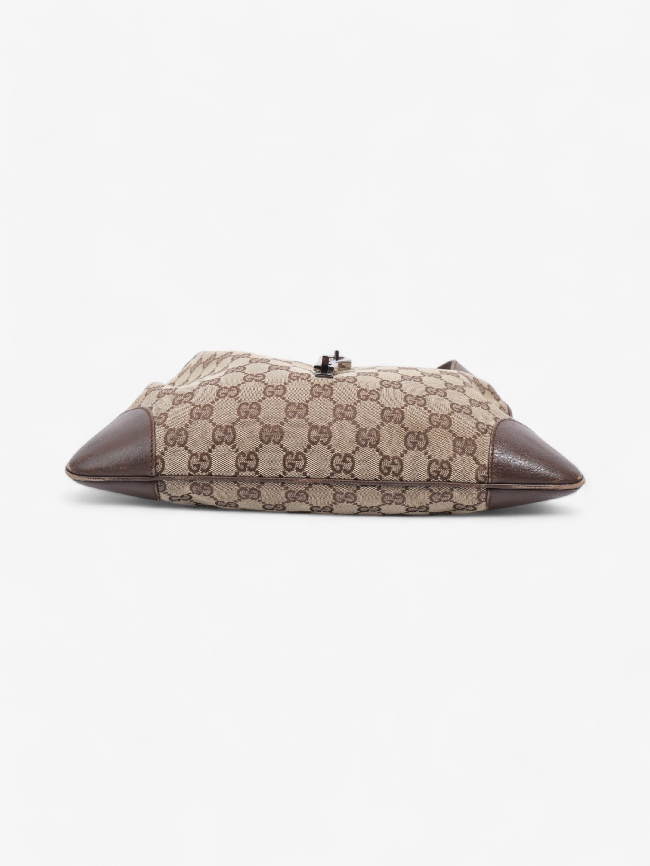Gucci Vintage Jackie GG Supreme / Brown Canvas Small