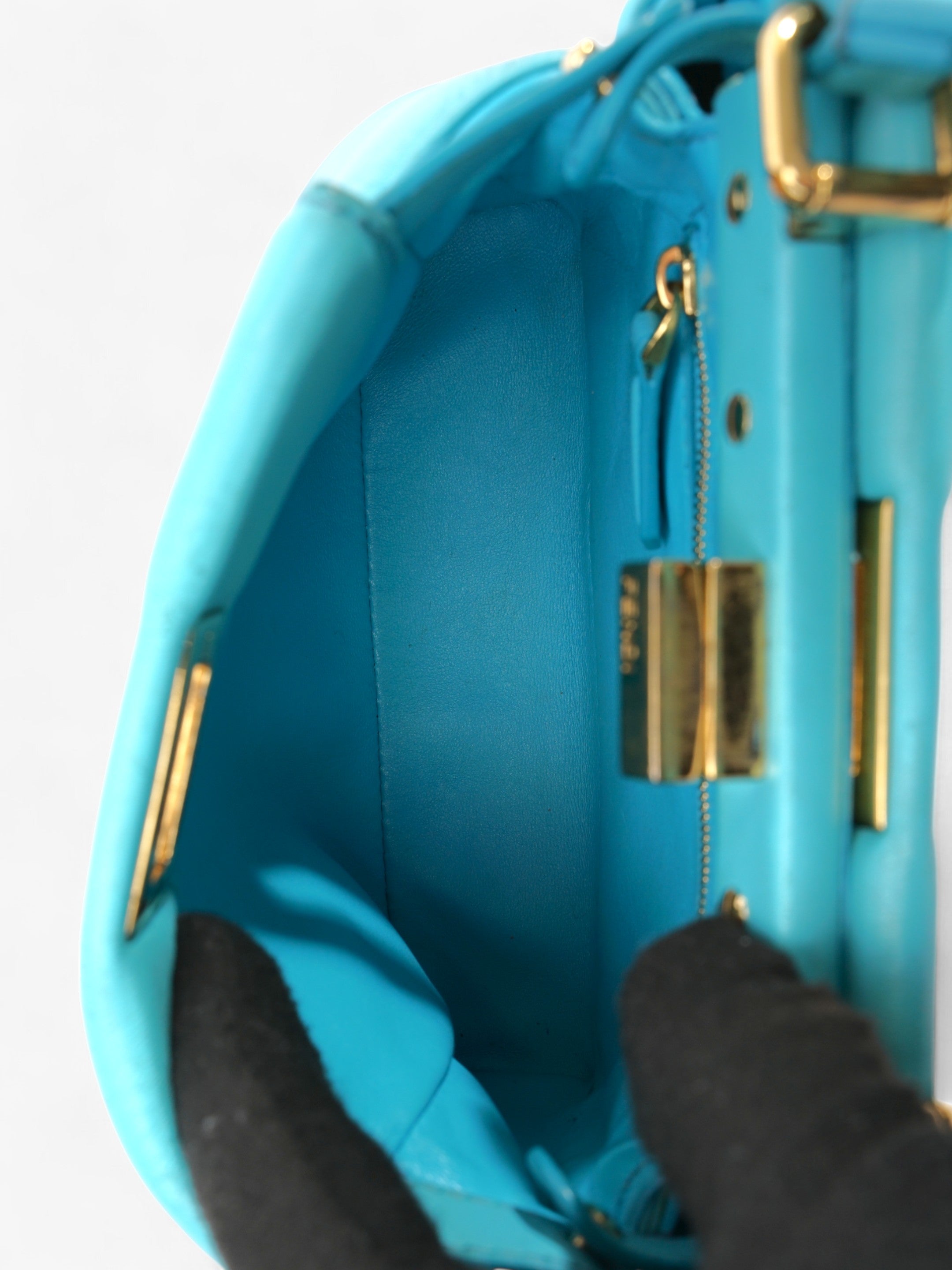 Fendi Peekaboo Light Blue  Nappa Leather