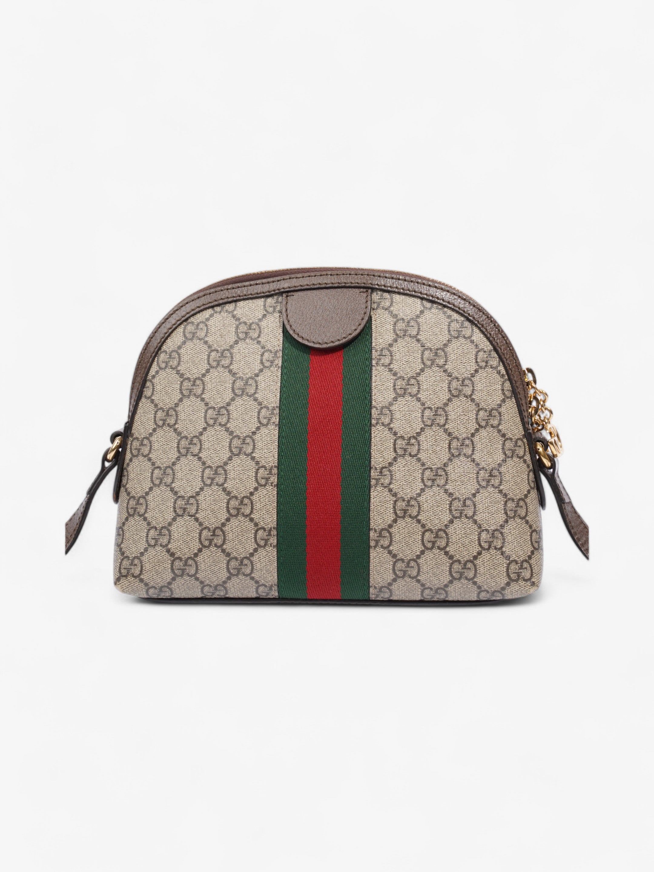 Gucci Ophidia Shoulder Bag Supreme / Green / Red Coated Canvas Small