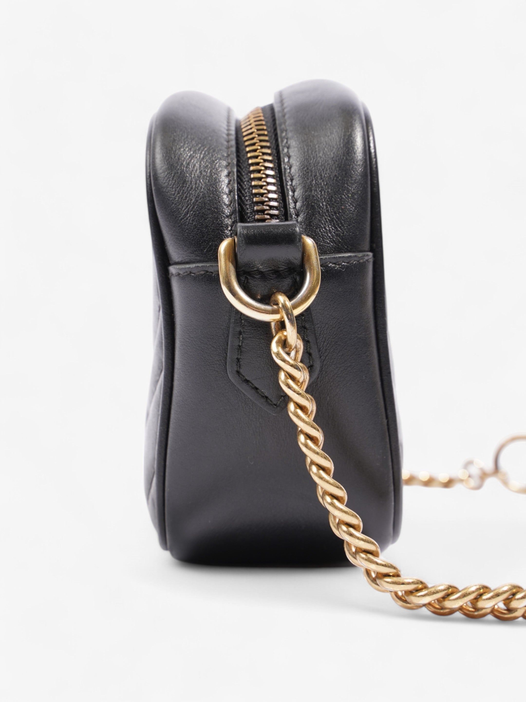 Gucci Marmont  Black Matelasse Leather Mini