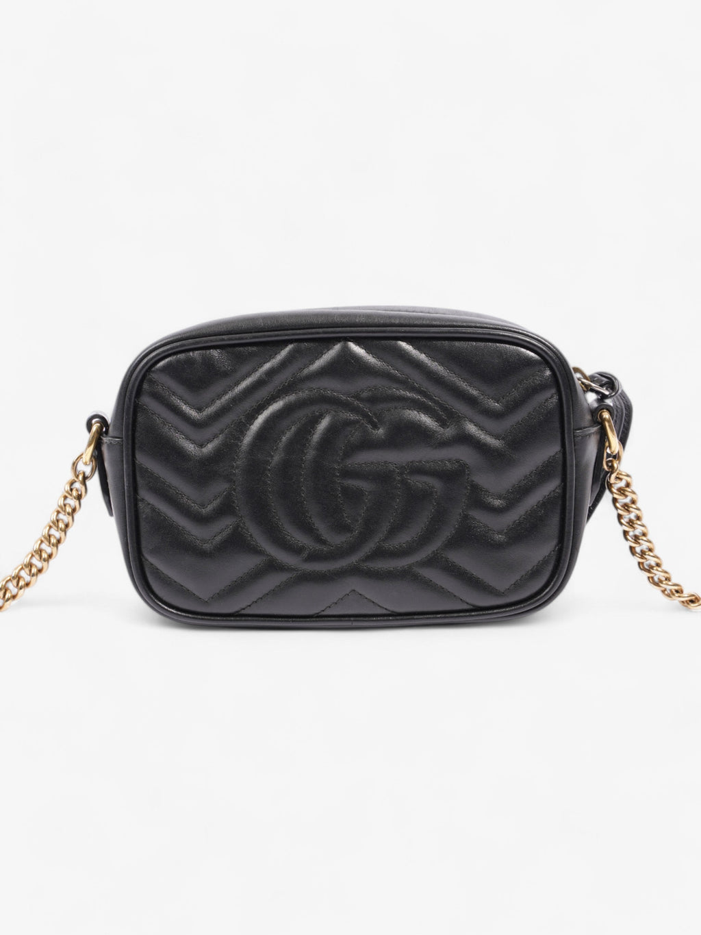 Gucci Marmont  Black Matelasse Leather Mini