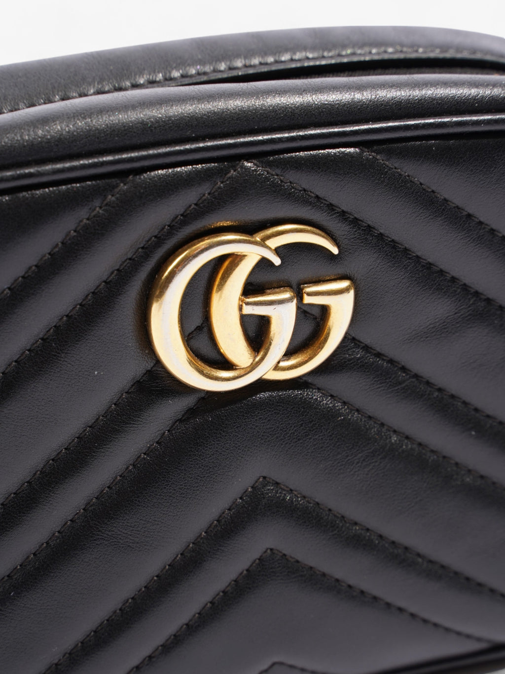 Gucci Marmont  Black Matelasse Leather Mini