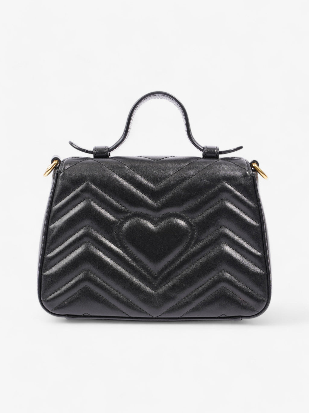 Gucci GG Marmont Mini Top Handle Bag in Quilted Black Leather Black GG Supreme Matelasse Leather Mini