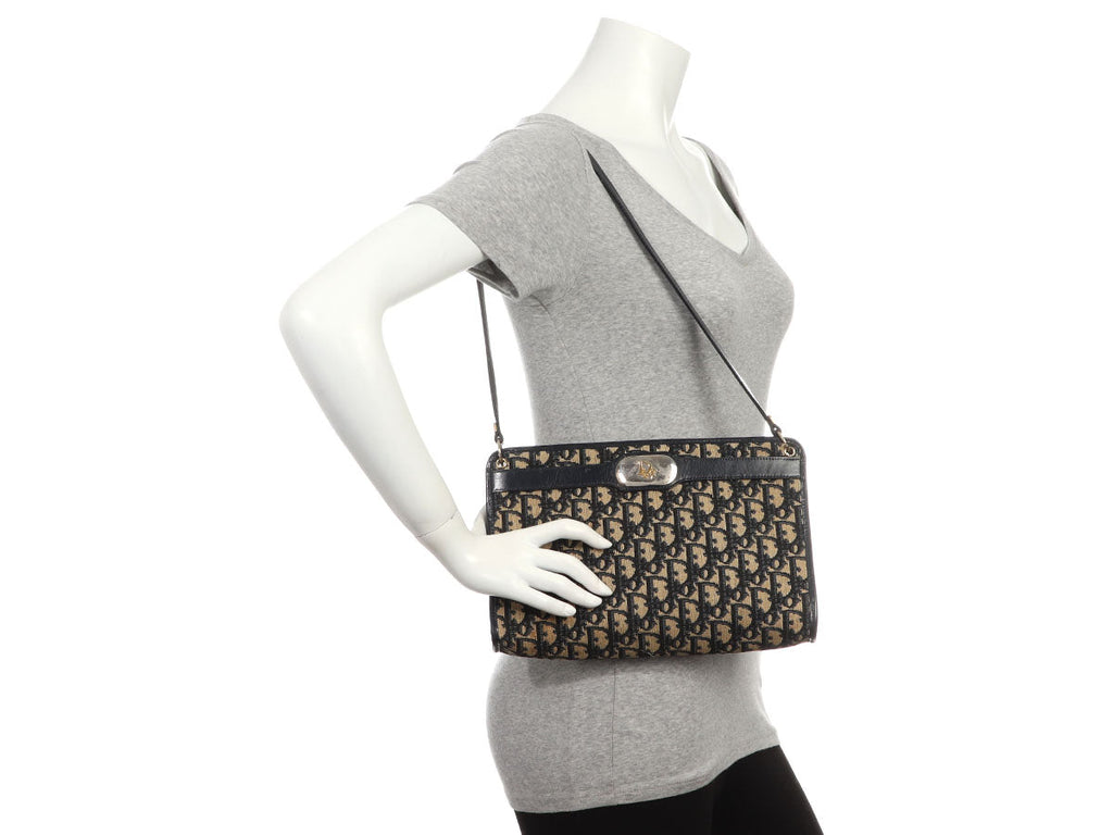 Dior Vintage Navy Diorissimo Shoulder Bag