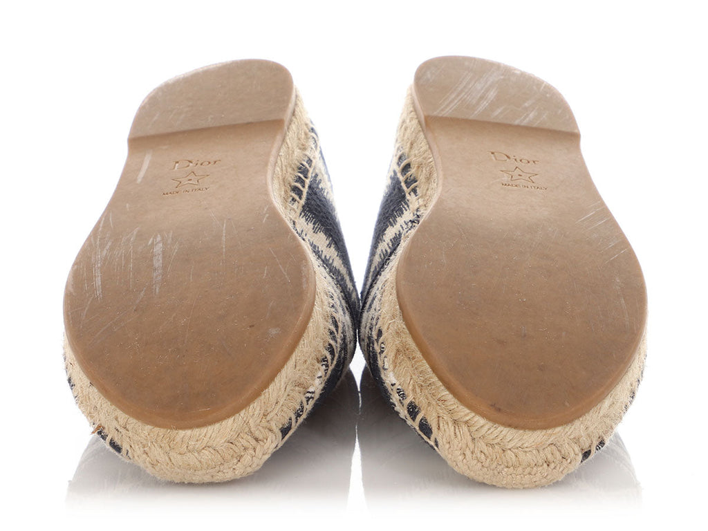 Dior Deep Blue Oblique Espadrilles