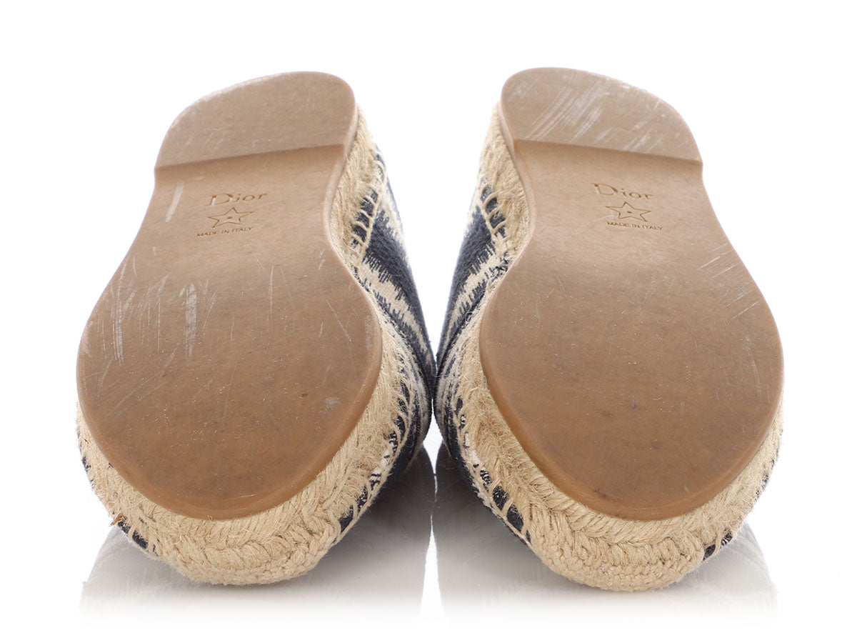 Dior Deep Blue Oblique Espadrilles
