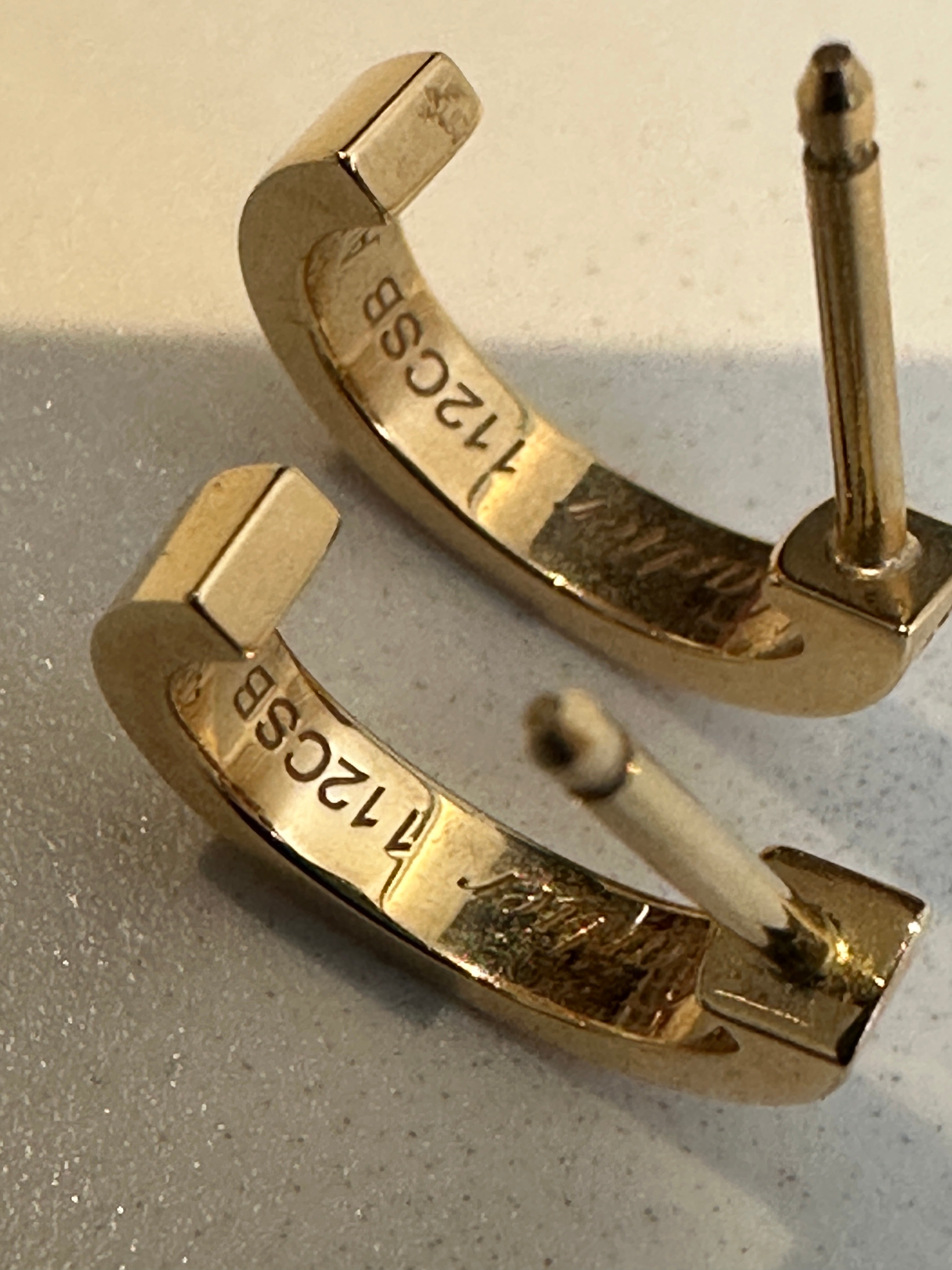 Cartier 18k Yellow Gold Love Hoop Earrings Small Model