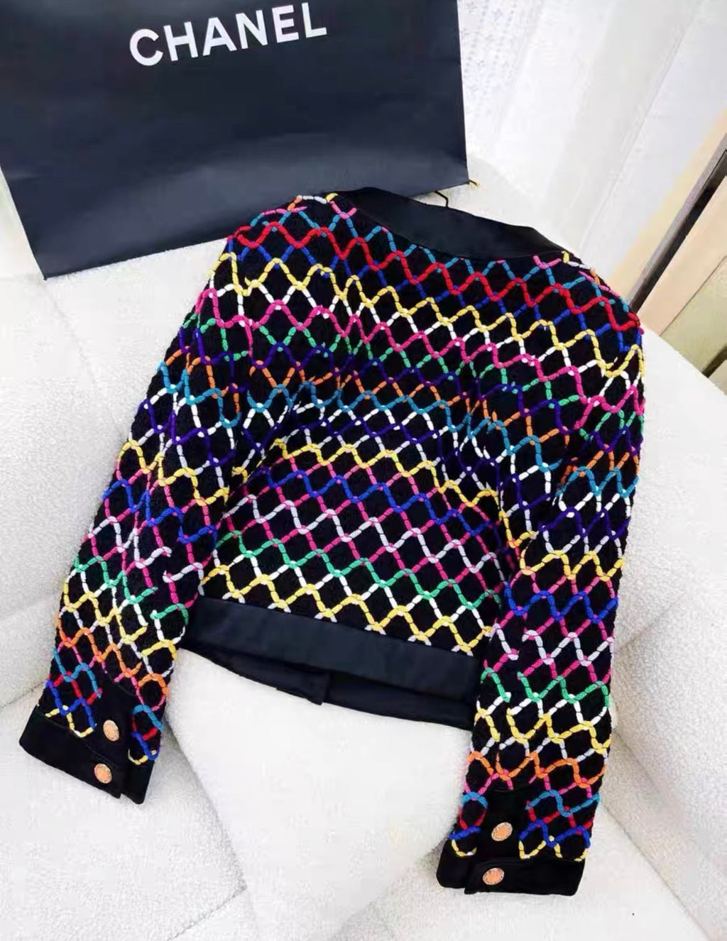 Chanel 22S black & Multicolor jacket size 36