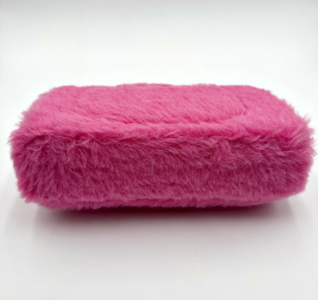 Chanel 1994 Vintage Faux Fur Kelly Top Handle in Barbie Pink