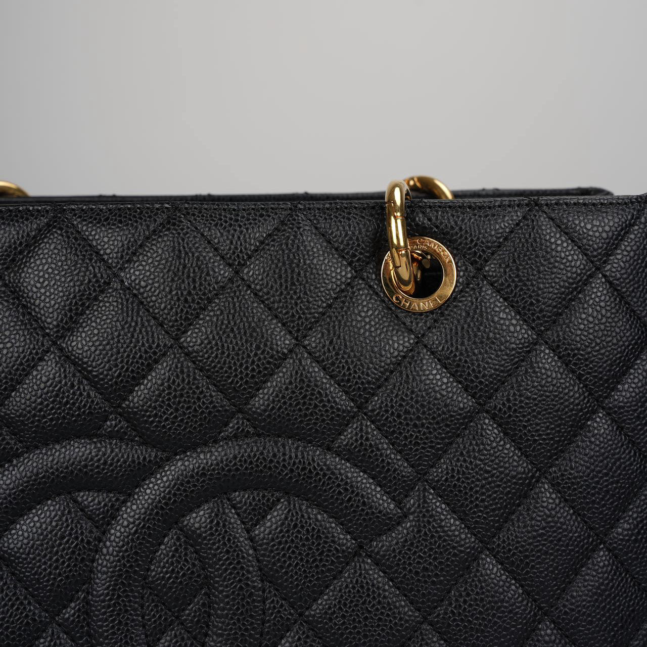 Chanel Black Grand Shopping Tote Black GST Bag Caviar 2012