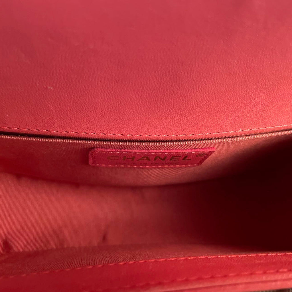 Chanel Lambskin Quilted Small Boy Flap Bag in Pink with Gold Hardware