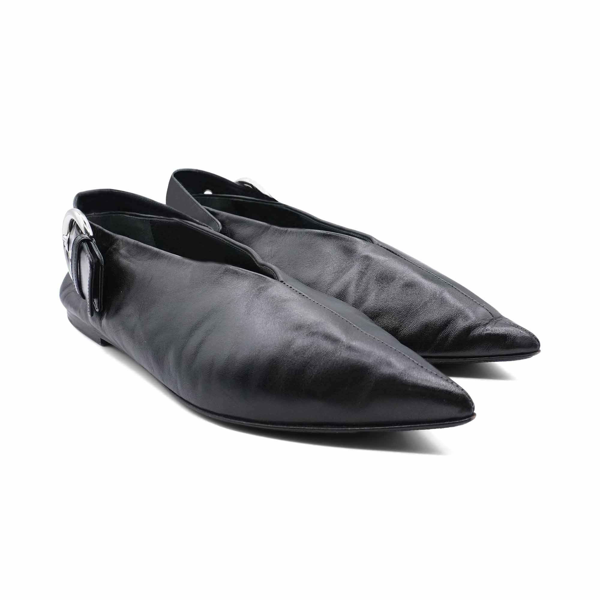 Celine Buckle Flats - Women's 37