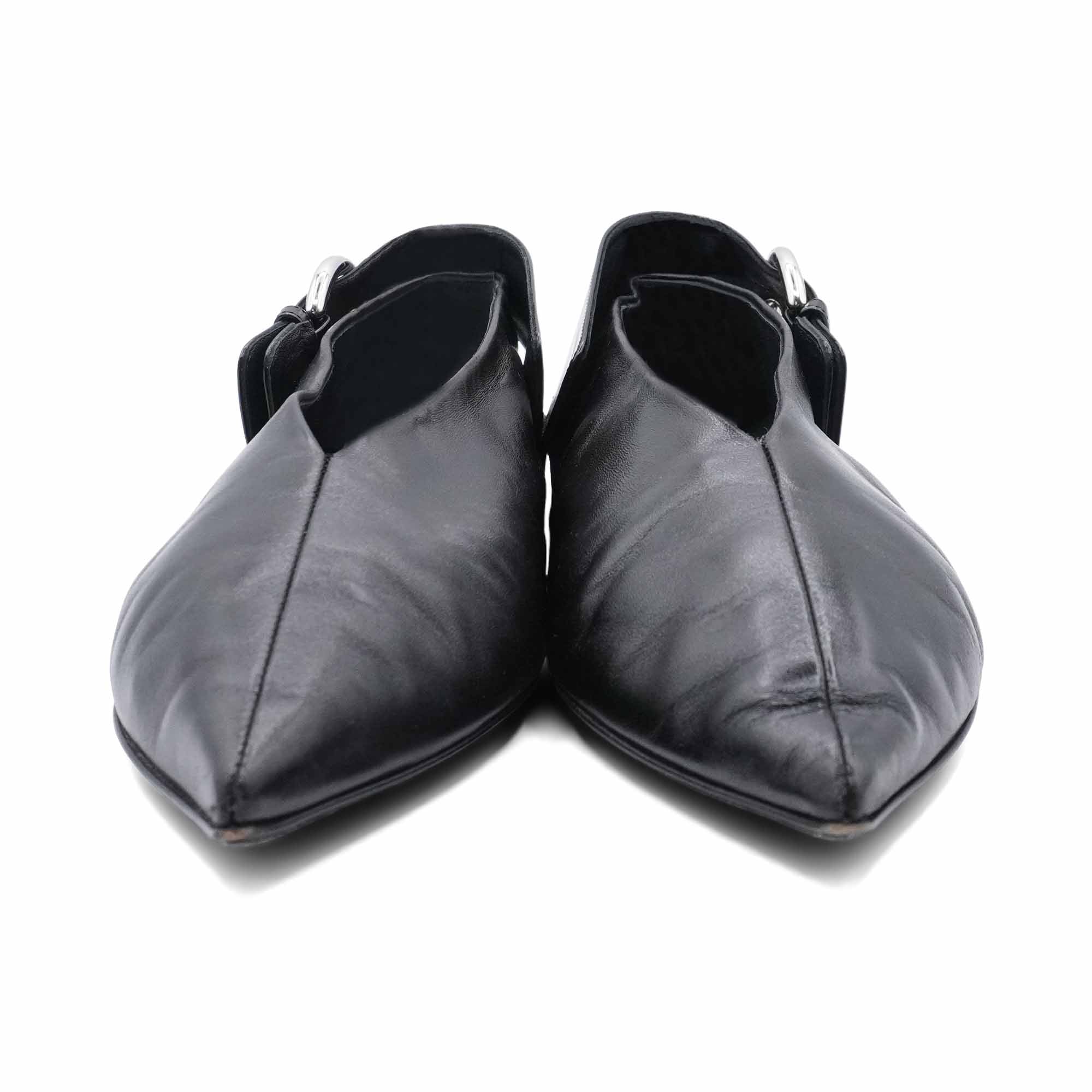 Celine Buckle Flats - Women's 37