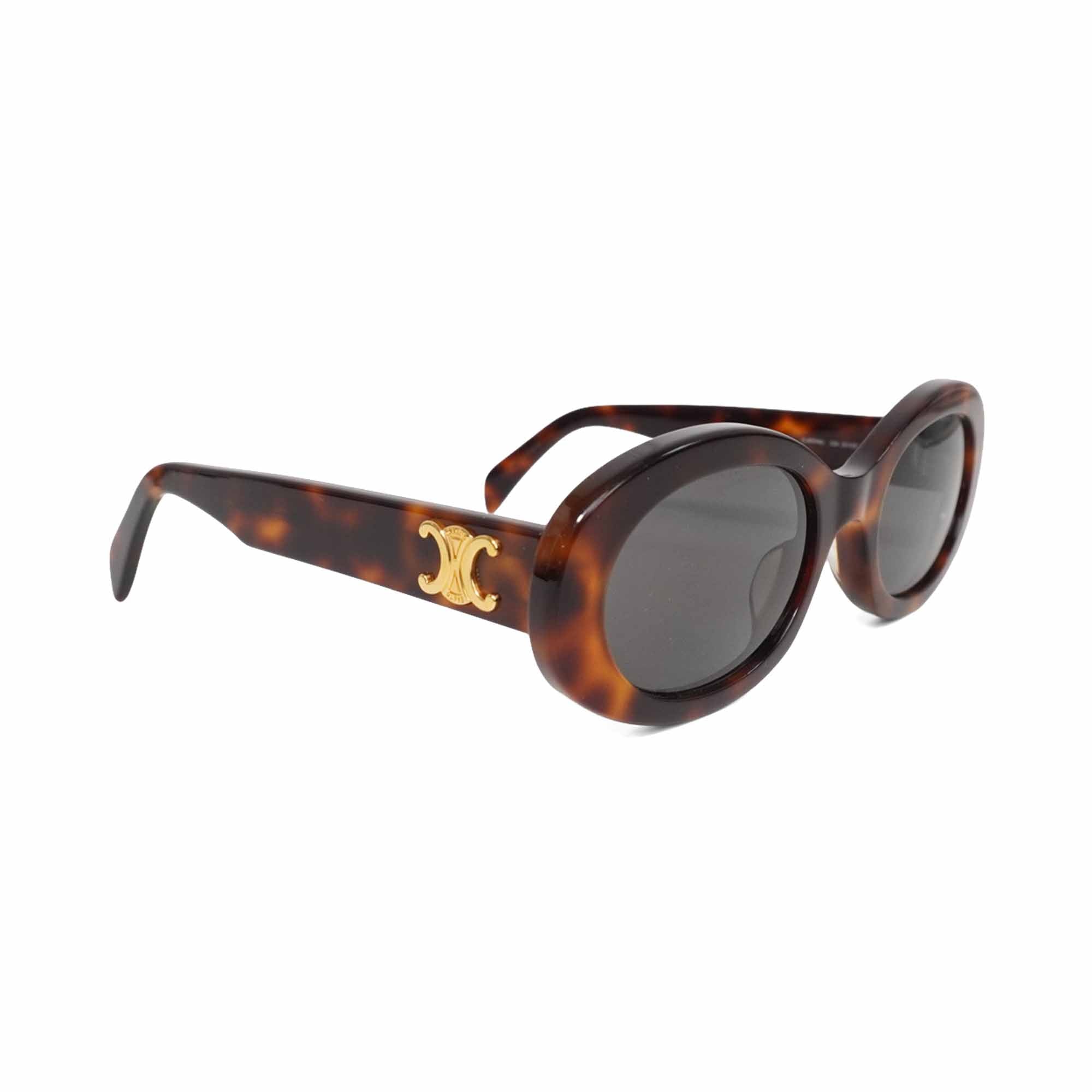 Celine 'Triomphe' Rounded Sunglasses