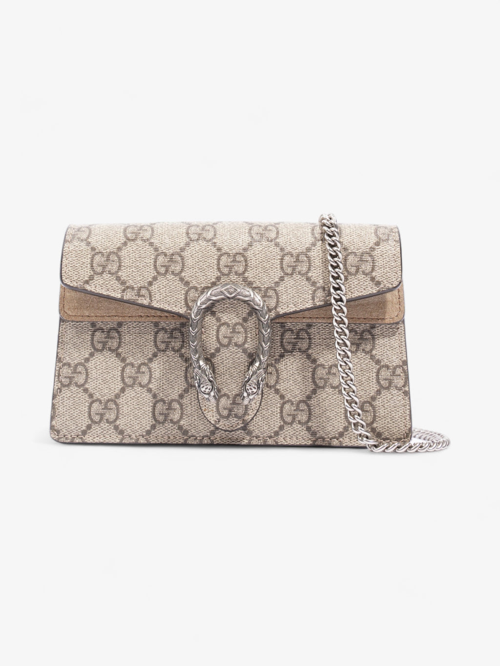 Gucci Super Mini Dionysus Beige And Ebony GG Supreme Coated Canvas