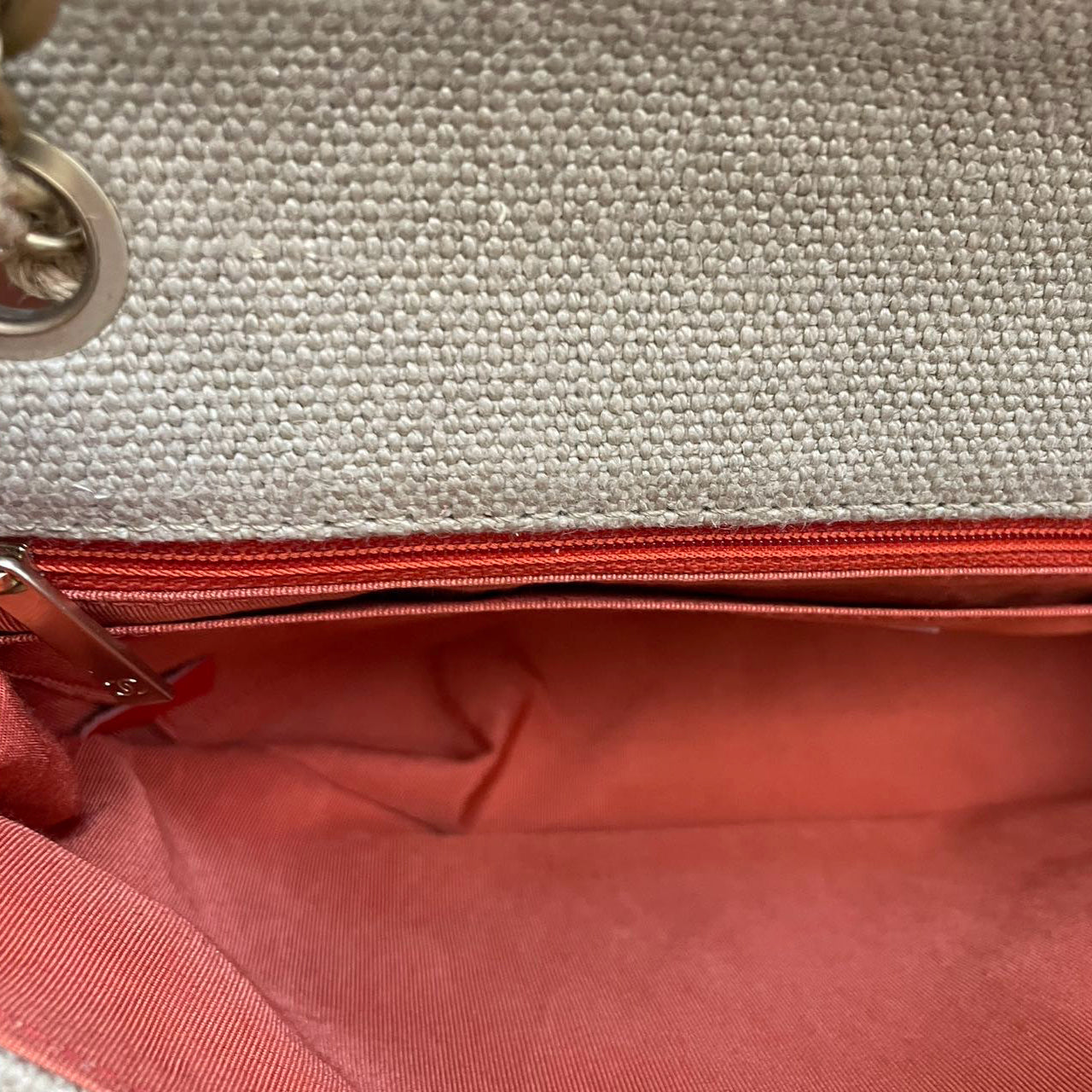 Chanel Linen Timeless Quilted Medium Flap in Beige