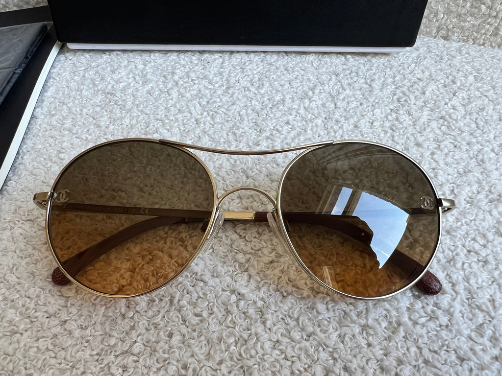 Chanel Round Aviator Sunglasses