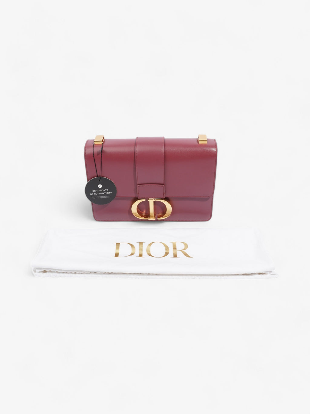 Christian Dior 30 Montaigne Dark Pink Calfskin Leather