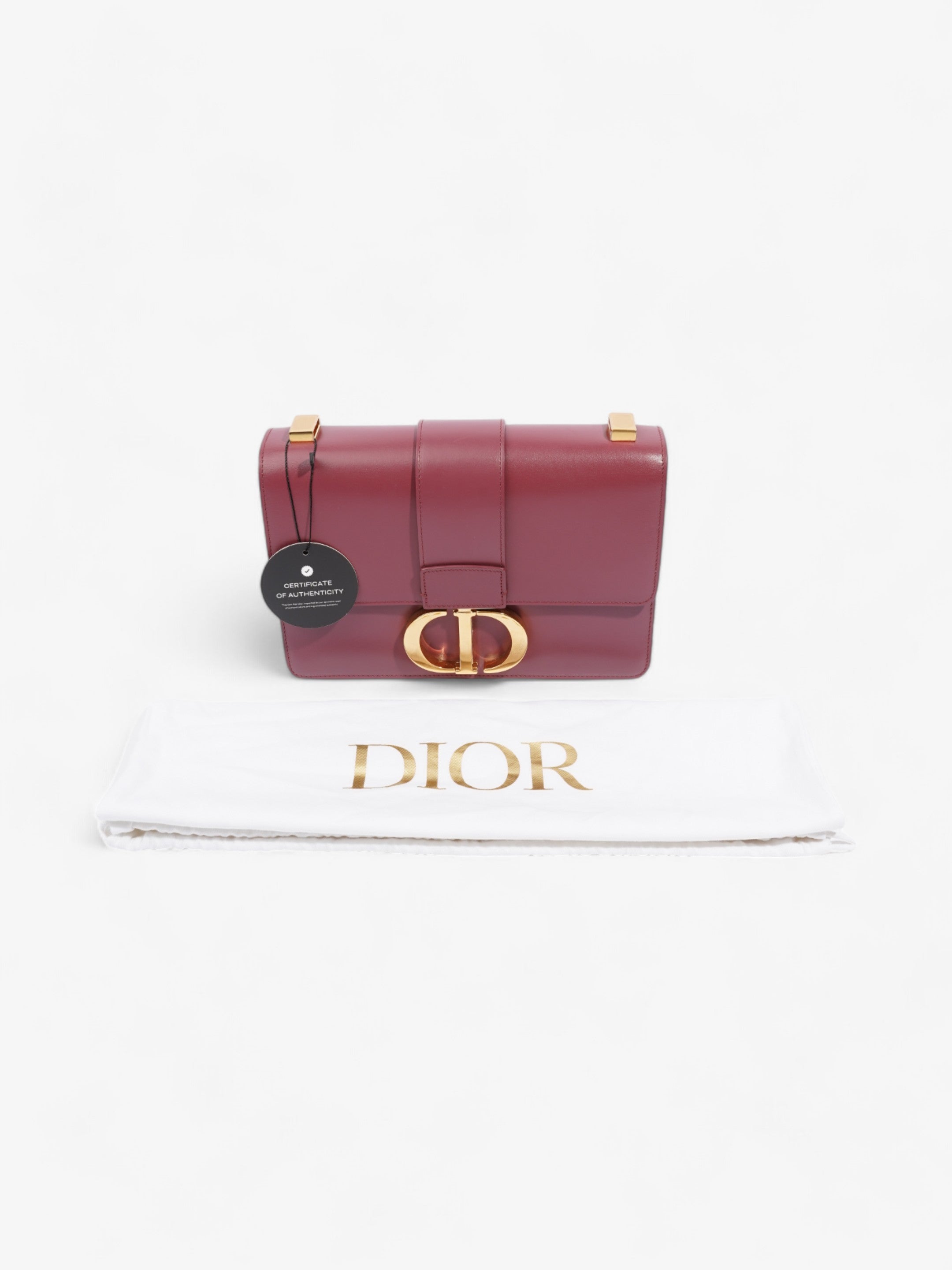 Christian Dior 30 Montaigne Dark Pink Calfskin Leather