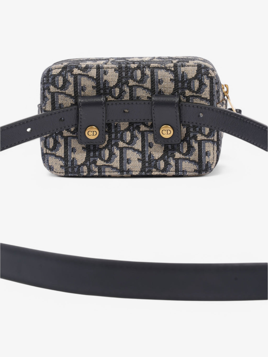 Christian Dior Trotter Belt Bag Blue Oblique Canvas Mini