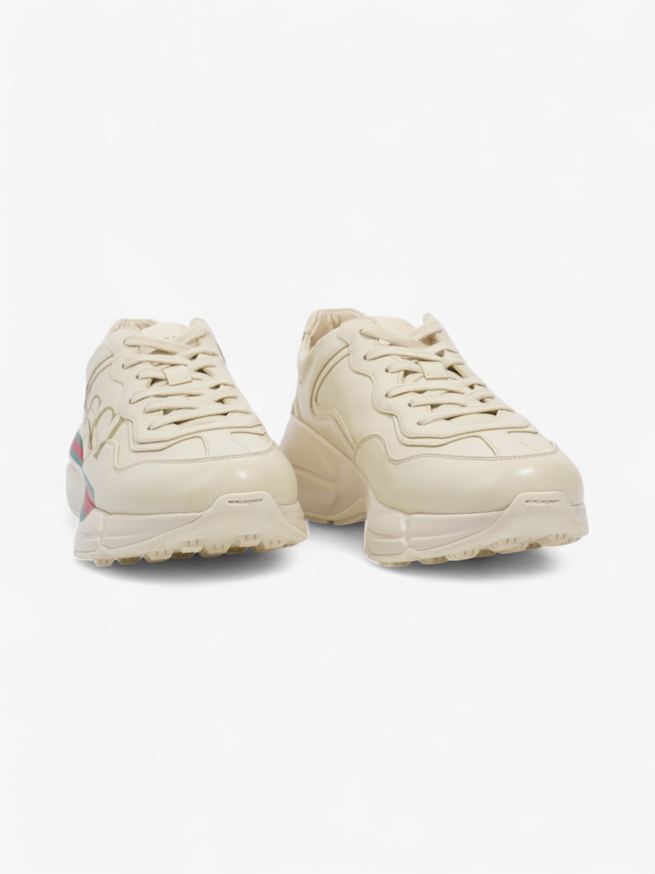 Gucci Rhyton Sneakers Cream / Red / Green Leather EU 39.5 UK 6.5