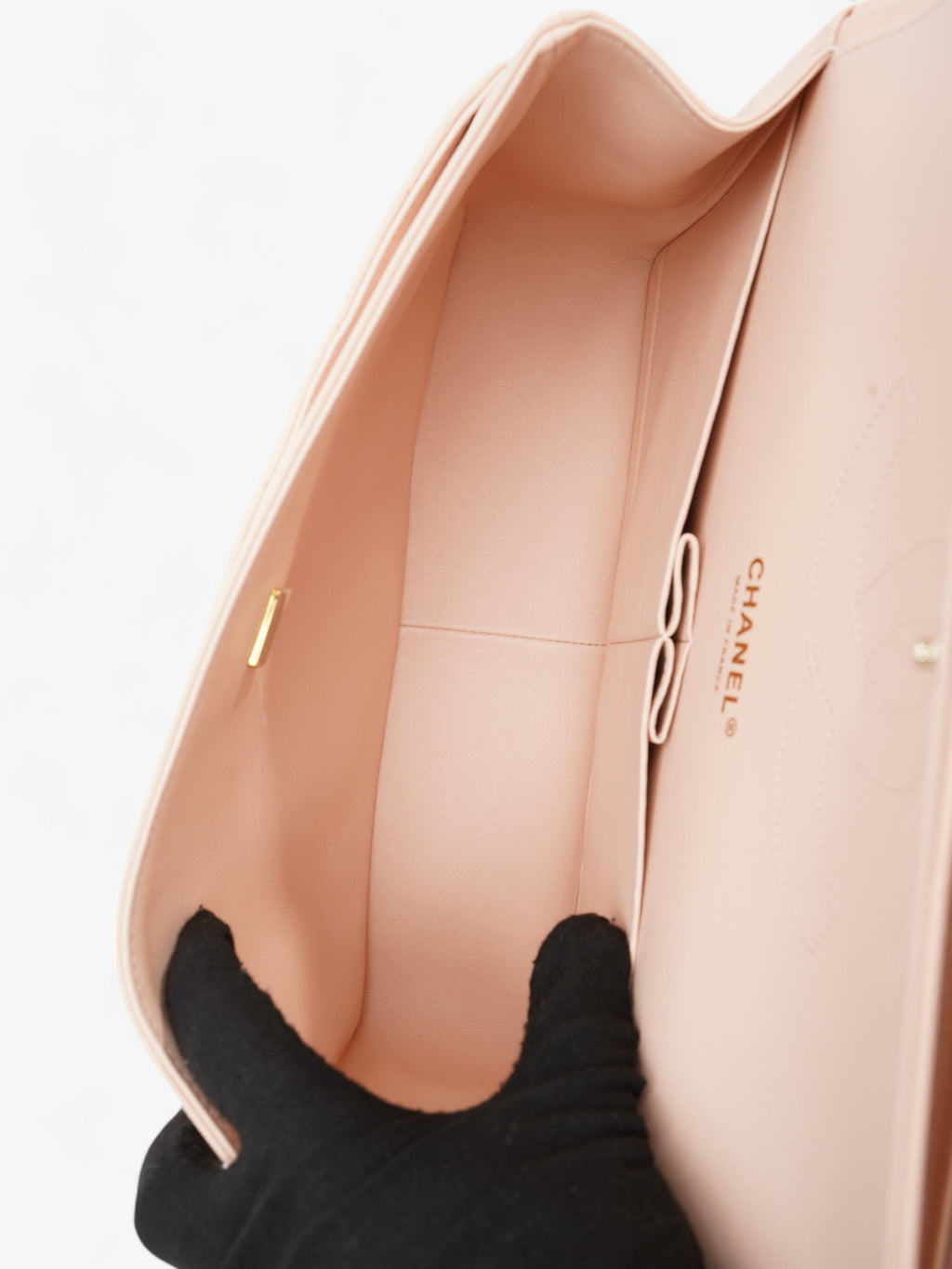 Chanel Classic Flap Nude Caviar Leather Jumbo